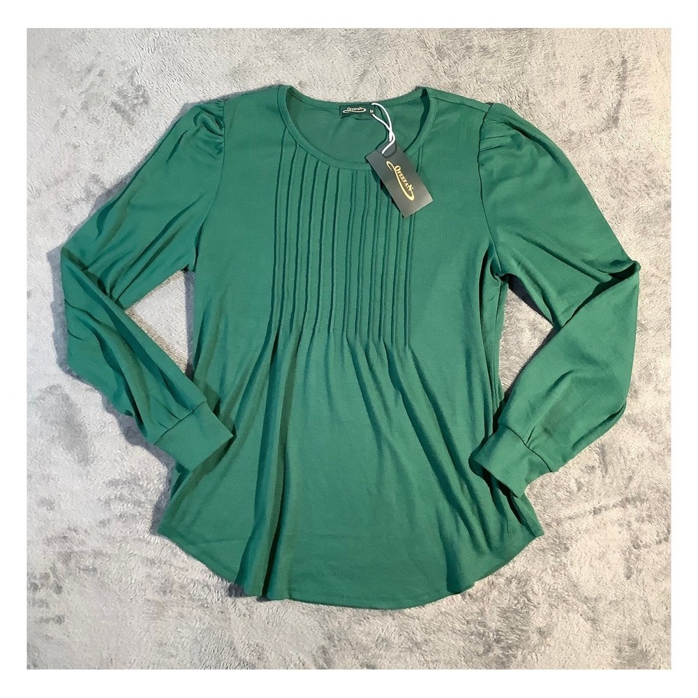 Ofeefan long sleeve green tunic size‎ medium new with tags